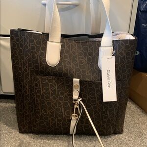 Calvin Klein Brown Tote Bag